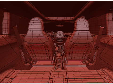 Mini 2024 cooper with Interior 3Dモデル