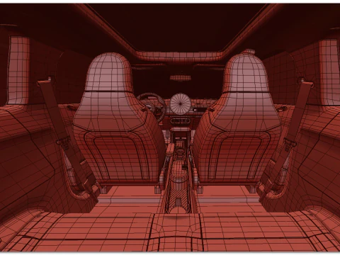 Mini 2024 cooper with Interior 3D Model