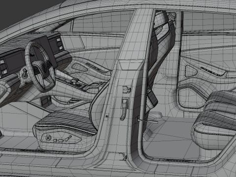BYD Denza Z9 GT EV 2025 with Interior 3D Model