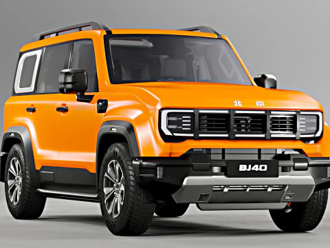 इंटीरियर के साथ बाइक बीजिंग BJ40 2024 3D मॉडल