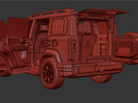 Baic Beijing BJ40 2024 With Interior Model 3D