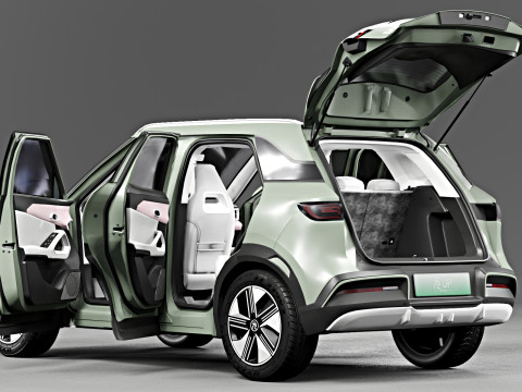 BYD Yuan Up 2024 with Interior 3D Модель