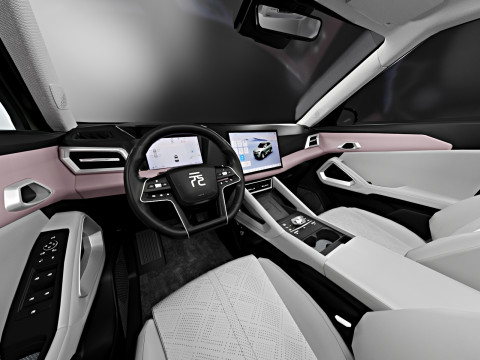 BYD Yuan Up 2024 with Interior 3D Модель
