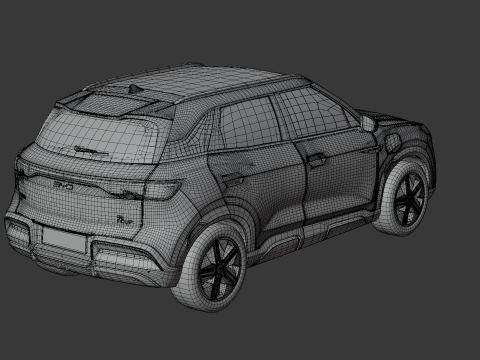 BYD Yuan Up 2024 with Interior 3D Модель