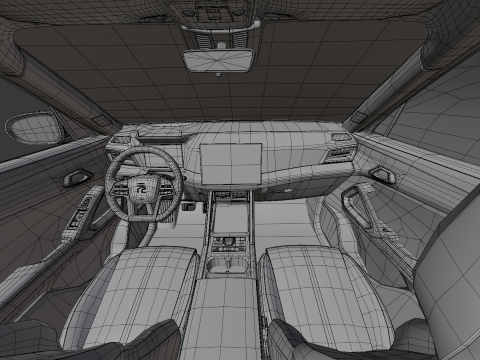 BYD Yuan Up 2024 with Interior 3D Модель