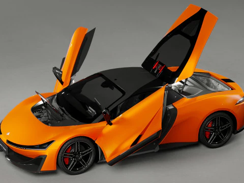 GAC Aion Hyper SSR 2024 with Interior 3D Model