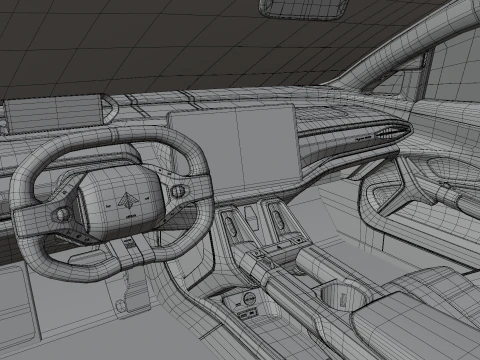 GAC Aion Hyper SSR 2024 with Interior 3D Model