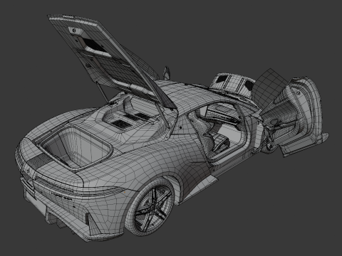 GAC Aion Hyper SSR 2024 with Interior Modelo 3D