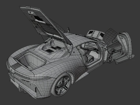 GAC Aion Hyper SSR 2024 with Interior 3D Model