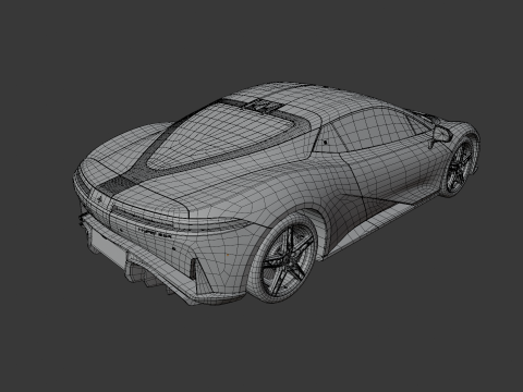 GAC Aion Hyper SSR 2024 with Interior Modelo 3D