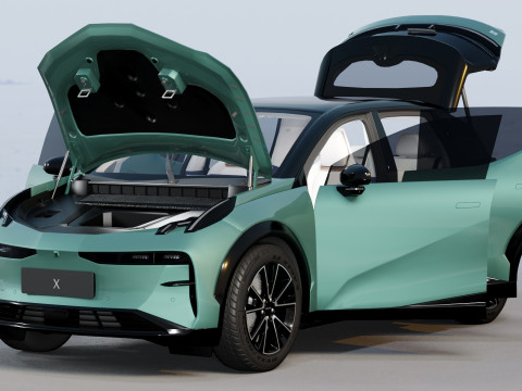 Zeekr X 2025 with Interior Modelo 3D