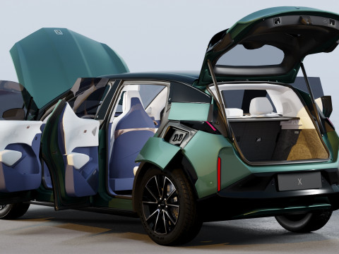 Zeekr X 2025 with Interior Modelo 3D