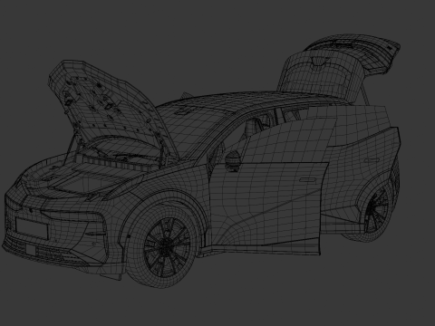 Zeekr X 2025 with Interior Modelo 3D