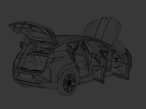 Zeekr X 2025 with Interior Modelo 3D