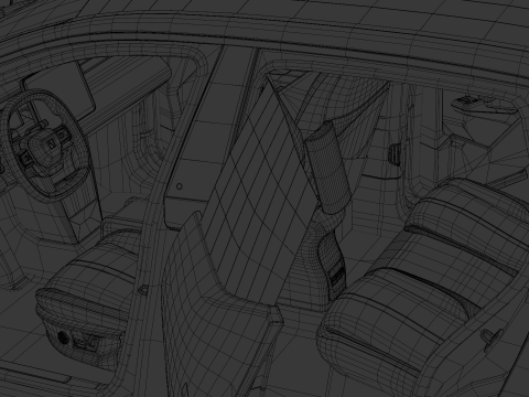 Zeekr X 2025 with Interior Modelo 3D