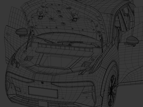 Zeekr X 2025 with Interior Modelo 3D