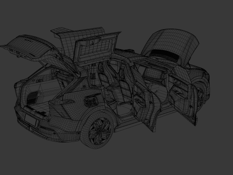HiPhi Y with interior 3D Model