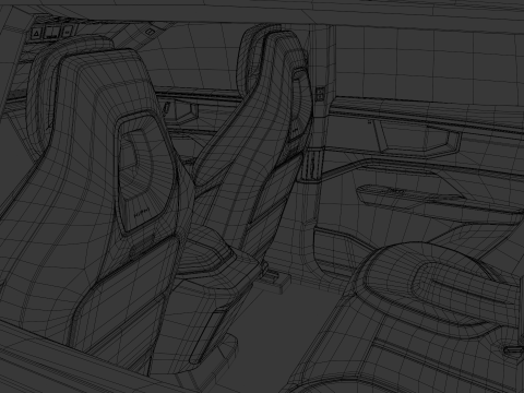 HiPhi Y with interior 3D Model