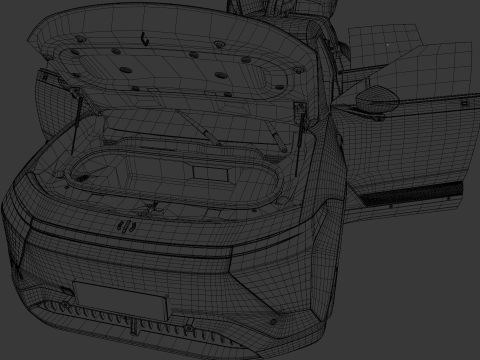 HiPhi Y with interior 3D Model