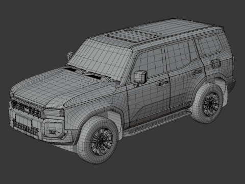 Toyota Land Cruiser Prado 2025 with interior 3D Model