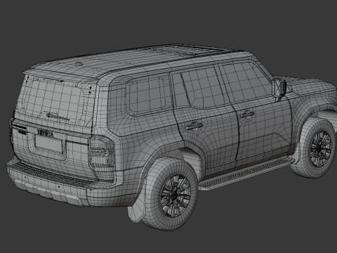 Toyota Land Cruiser Prado 2025 with interior 3D Model