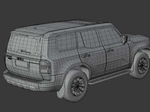Toyota Land Cruiser Prado 2025 with interior 3D Model
