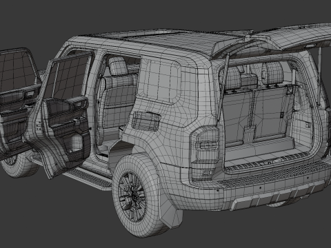 Toyota Land Cruiser Prado 2025 with interior 3D Model