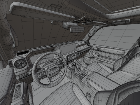 Toyota Land Cruiser Prado 2025 with interior 3D Model