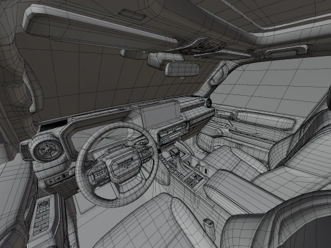 Toyota Land Cruiser Prado 2025 with interior 3D Model