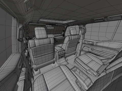 Toyota Land Cruiser Prado 2025 with interior 3D Model