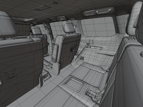 Toyota Land Cruiser Prado 2025 with interior 3D Model