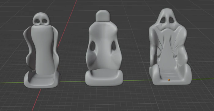 Carseats for custom 1-64 3D Model .c4d .max .obj .3ds .fbx .stl .blend 