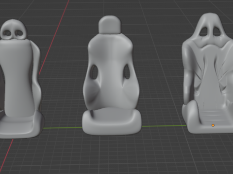 Carseats for custom 1-64 Model 3D