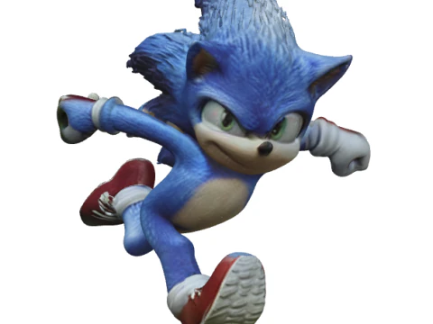 ソニック映画ランニングポーズ 3Dモデル