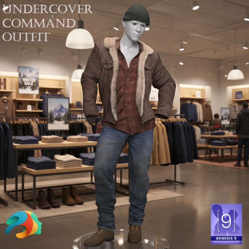 Undercover Command Outfit for Genesis 9 Modelo 3D .c4d .max .obj .3ds .fbx .stl .blend