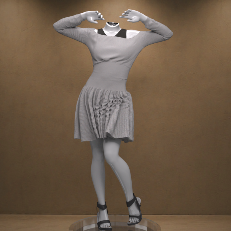 Knit Dress Outfit for Genesis 9 3D Model .c4d .max .obj .3ds .fbx .stl .blend