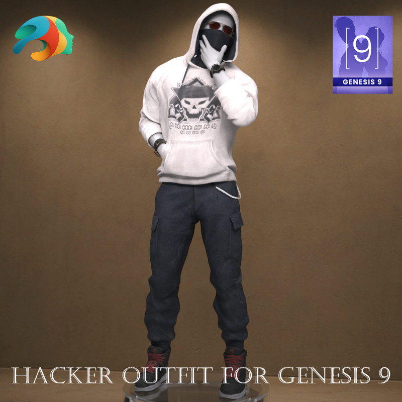 Hecker Outfit for Genesis 9 3Dモデル .c4d .max .obj .3ds .fbx .stl .blend 