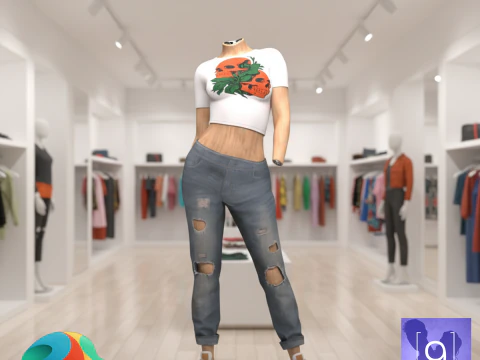 Abito femminile urbano per Genesis 9 Modello 3D