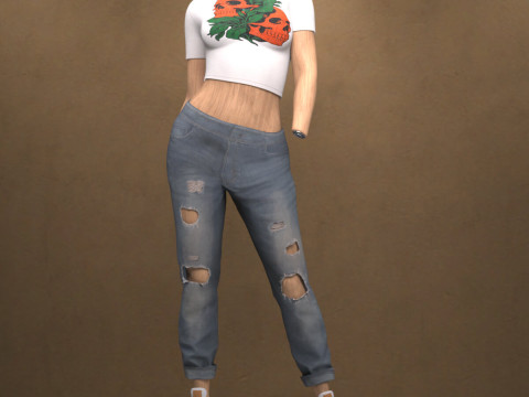 Urban Female Outfit for Genesis 9 3Dモデル