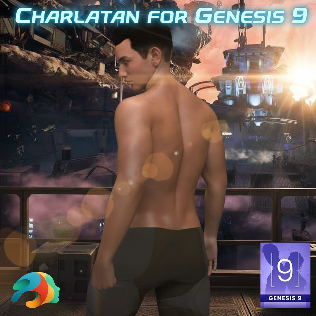Charaltan Character and Outfit for Genesis 9 3D Model .c4d .max .obj .3ds .fbx .stl .blend