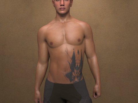 Charaltan Character and Outfit for Genesis 9 Model 3D