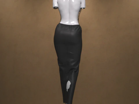 Back-Open Dress with Heels for Genesis 9 3D Model