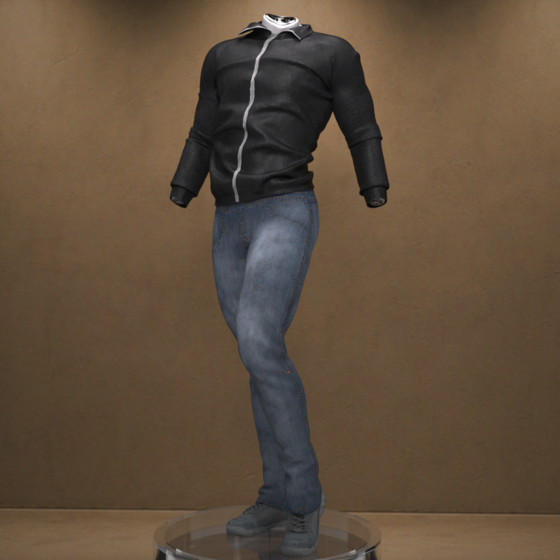Bomber Jacket Outfit for Genesis 9 3D मॉडल .c4d .max .obj .3ds .fbx .stl .blend 