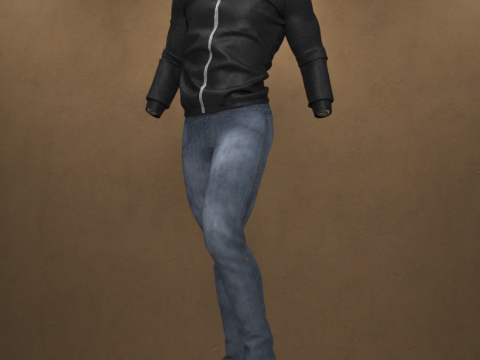 Bomber Jacket Outfit for Genesis 9 3Dモデル