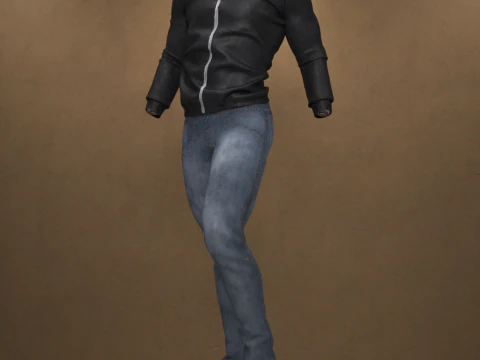 Roupa de jaqueta bomber para Genesis 9 Modelo 3D