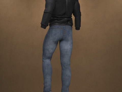Bomber Jacket Outfit for Genesis 9 3D मॉडल
