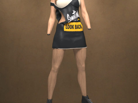 Bandeau Dress Outfit for Genesis 9 3D Modell