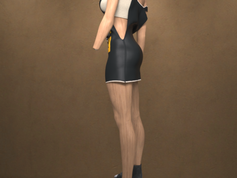 Bandeau Dress Outfit for Genesis 9 3D Modell