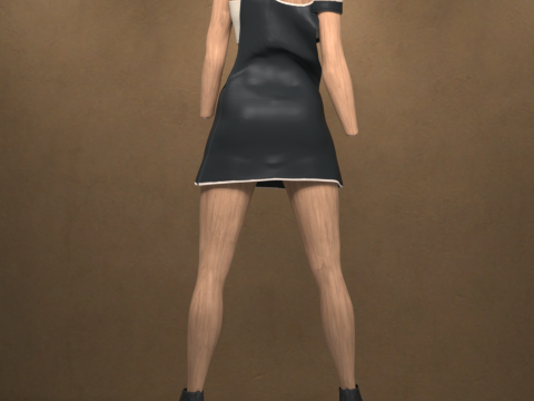 Bandeau Dress Outfit for Genesis 9 3D Modell