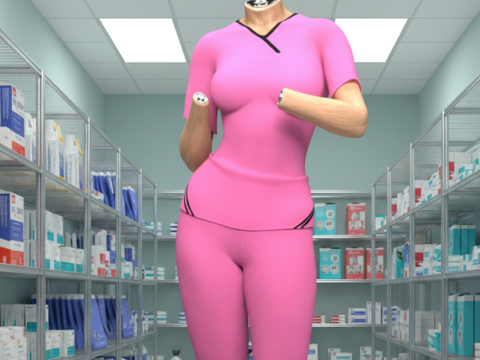 Nurse Outfit for Genesis 9 Model 3D